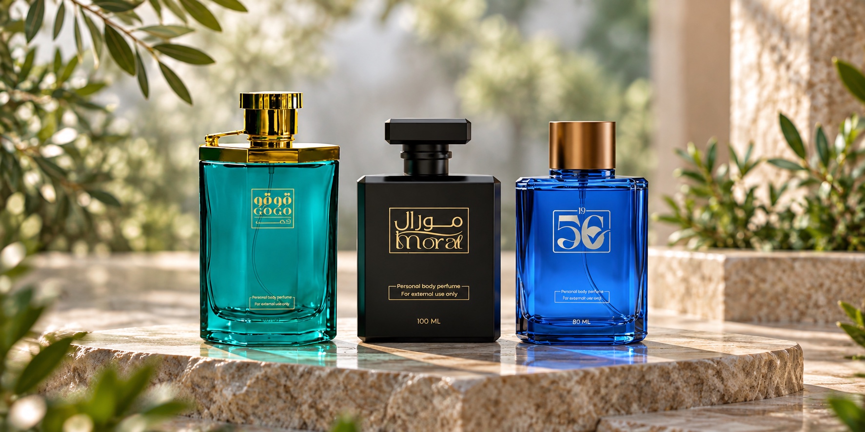 Janika Coco, Moral and 56 perfume collection in a sunlit garden